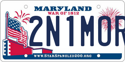 MD license plate 2N1MORE