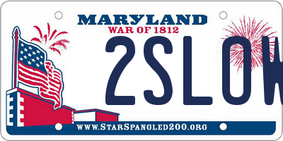 MD license plate 2SLOW