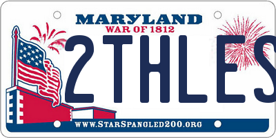 MD license plate 2THLESS