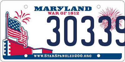 MD license plate 30339