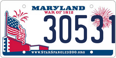 MD license plate 30531