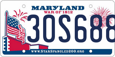 MD license plate 30S6884
