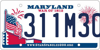 MD license plate 311M305