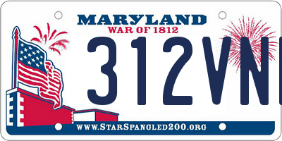 MD license plate 312VNR