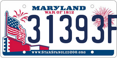 MD license plate 31393F2