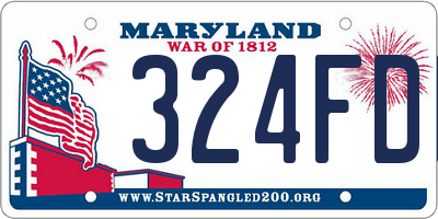 MD license plate 324FDF