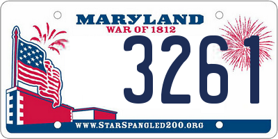 MD license plate 3261