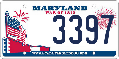 MD license plate 3397