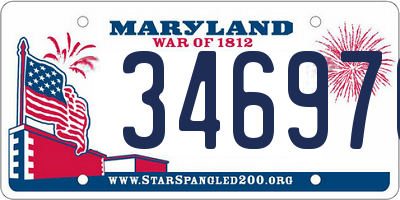 MD license plate 346970