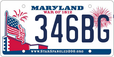 MD license plate 346BGT