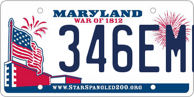 MD license plate 346EMB