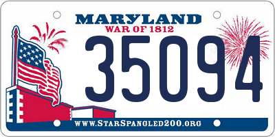 MD license plate 350941