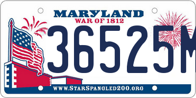 MD license plate 36525M9