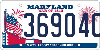 MD license plate 36904CE