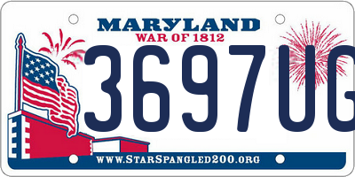 MD license plate 3697UG1