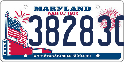 MD license plate 38283CE