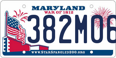 MD license plate 382M060