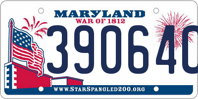 MD license plate 39064CL