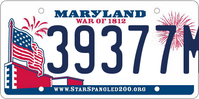 MD license plate 39377M1