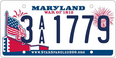MD license plate 3AA1779