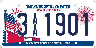 MD license plate 3AA1901