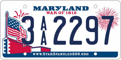 MD license plate 3AA2297