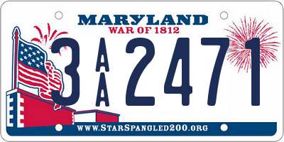 MD license plate 3AA2471