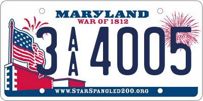 MD license plate 3AA4005