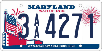 MD license plate 3AA4271