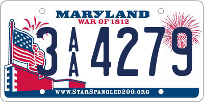 MD license plate 3AA4279