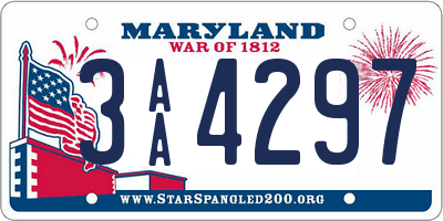 MD license plate 3AA4297