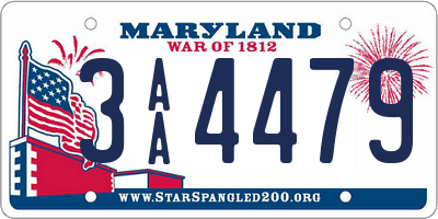 MD license plate 3AA4479