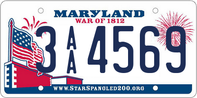 MD license plate 3AA4569