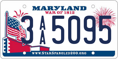 MD license plate 3AA5095