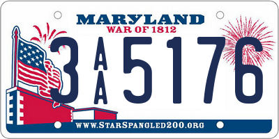 MD license plate 3AA5176