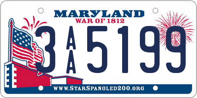 MD license plate 3AA5199