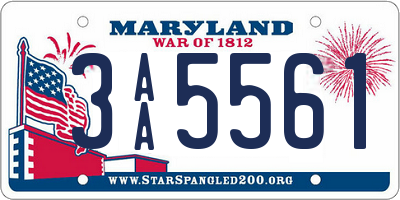 MD license plate 3AA5561