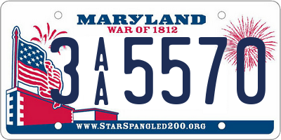 MD license plate 3AA5570