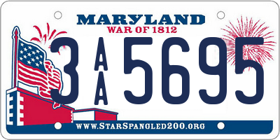 MD license plate 3AA5695