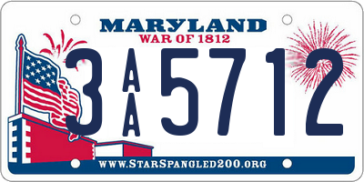 MD license plate 3AA5712