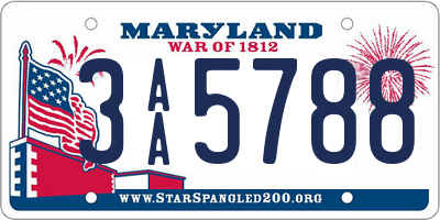 MD license plate 3AA5788