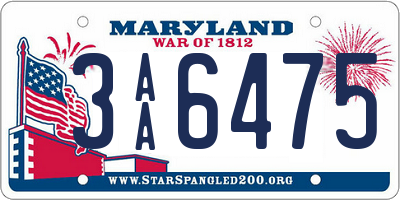 MD license plate 3AA6475