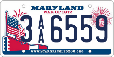 MD license plate 3AA6559