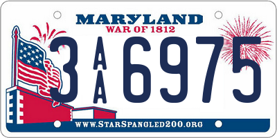 MD license plate 3AA6975