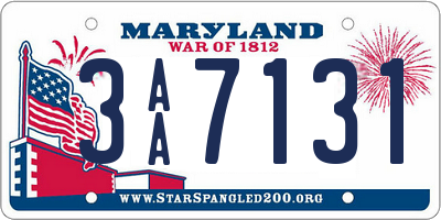 MD license plate 3AA7131