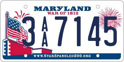 MD license plate 3AA7145