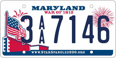 MD license plate 3AA7146