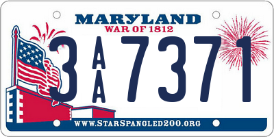 MD license plate 3AA7371