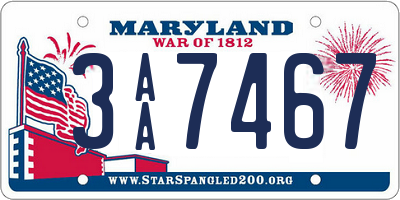 MD license plate 3AA7467