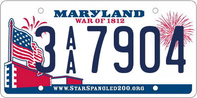 MD license plate 3AA7904